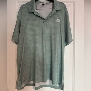 Adidas Men's Patterned Mint Polo Shirt